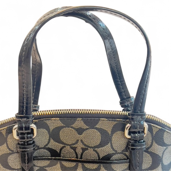 COACH F24606 Peyton Dome Signature Satchel w/ Detachable Crossbody Strap - Picture 9 of 11
